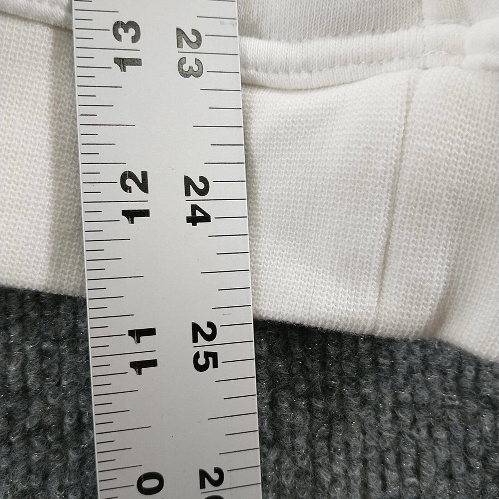 Nike Mens Hoodie White Medium Metallic Logo Funnel Neck Pullover Long Sleeve - Picture 14 of 15